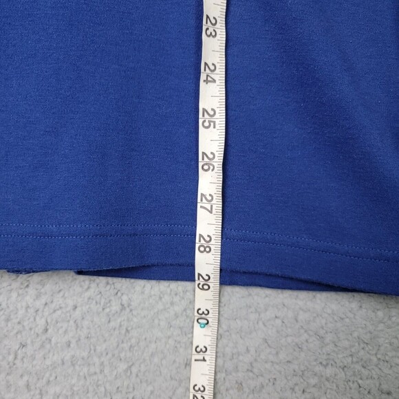 Blair Women's Jacket Sz L Blue Full Zip Pockets White Stripe Contrast - Picture 14 of 15